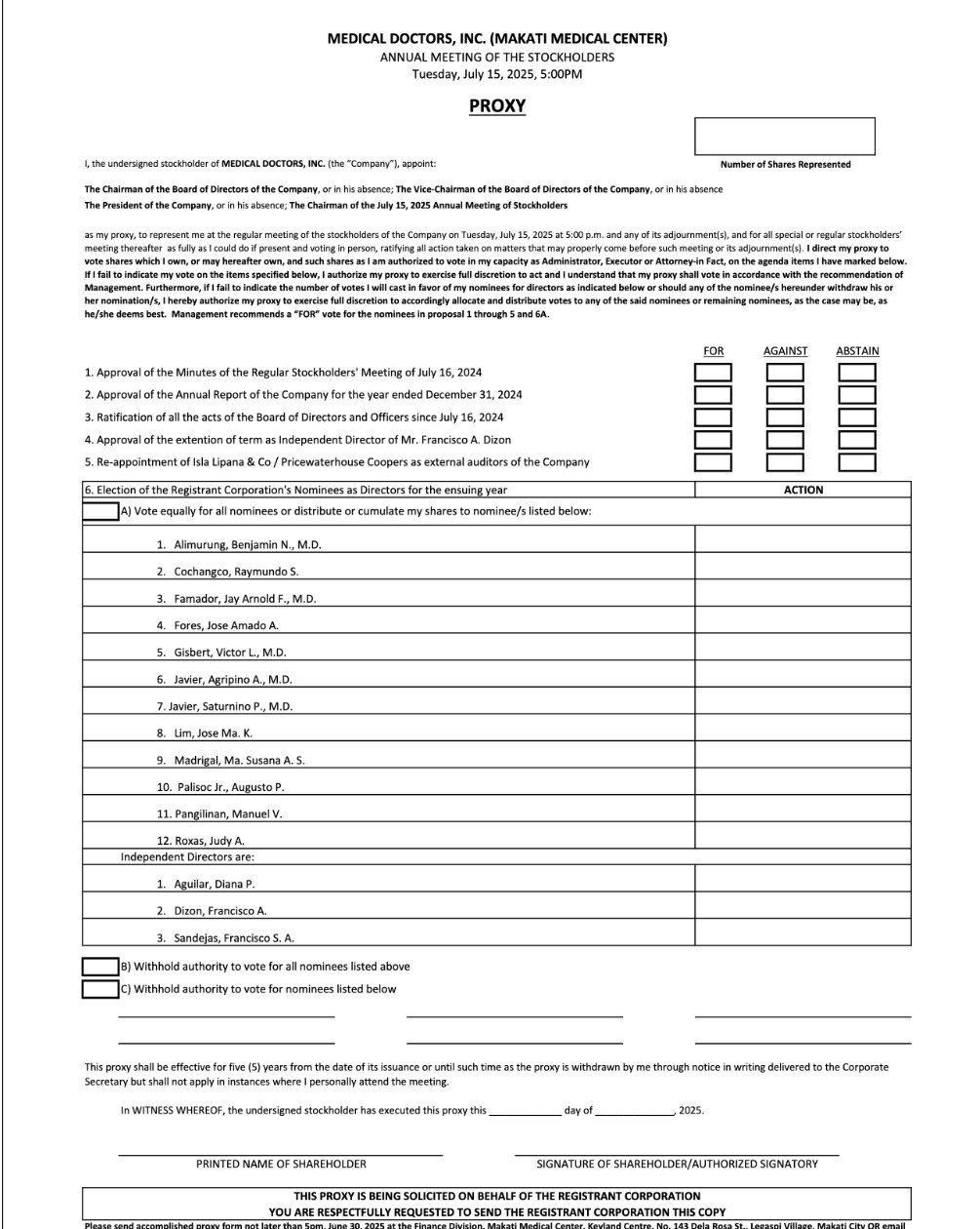 Proxy form preview